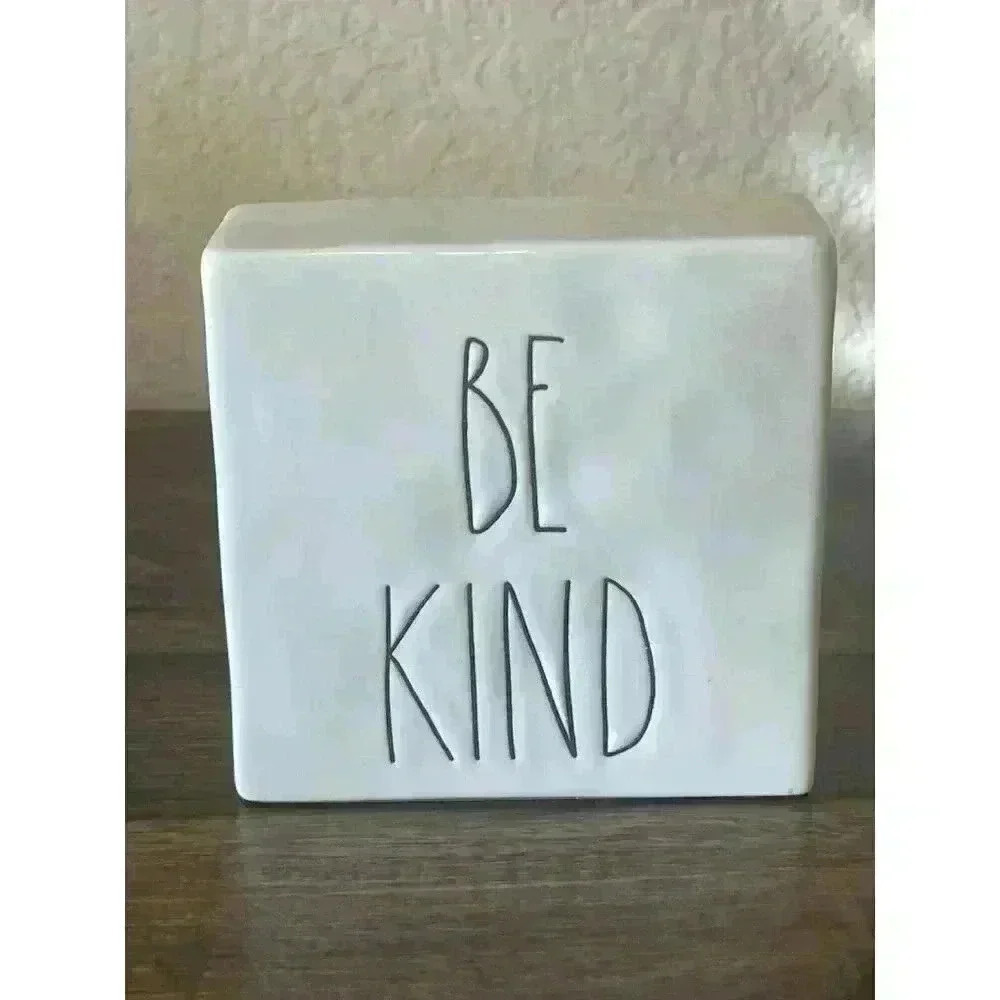 Rae Dunn Paperweight "BE KIND", "STAY HUMBLE" double sided Office 4" NEW